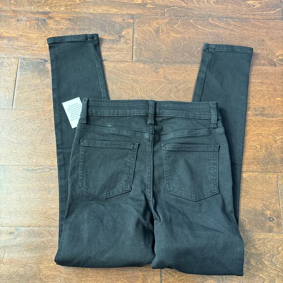 Cat and Jack Girls Skinny Jeans High Rise 14 Slim Ultimate Stretch Black Denim - Picture 5 of 5